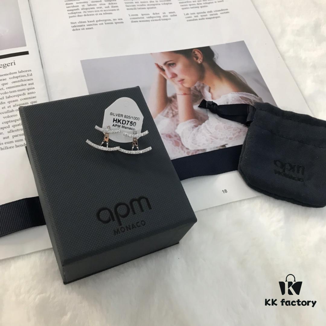 APM Monaco Smile Necklace and Stud Earrings Set