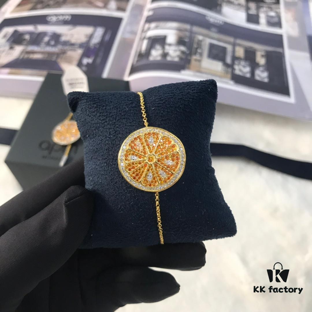 APM Monaco Orange Bracelet and Earrings Set