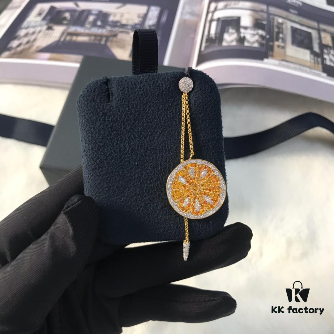 APM Monaco Orange Bracelet and Earrings Set