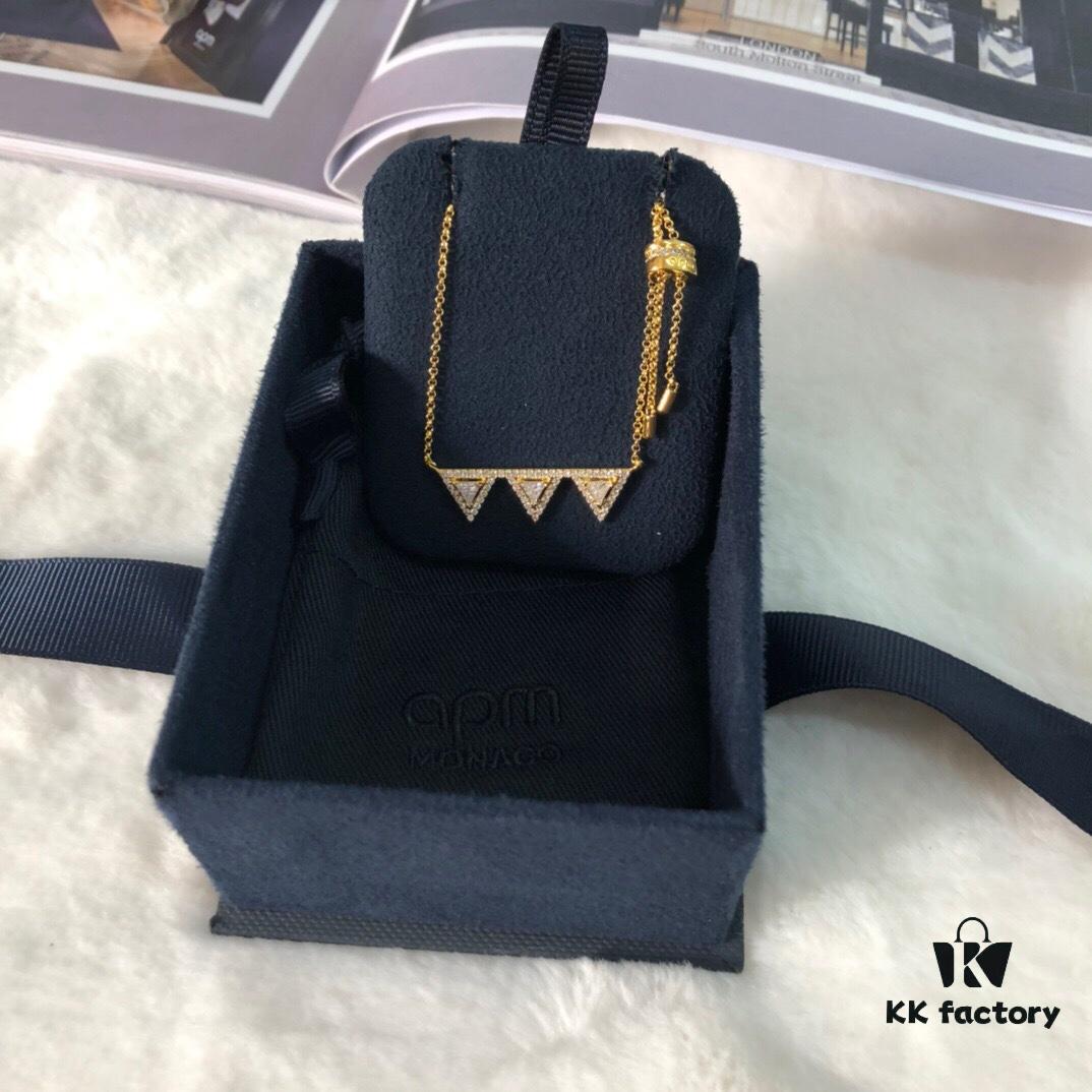APM Monaco Triangle Necklace, Stylish and Minimalist Design, Perfect Gift Choice