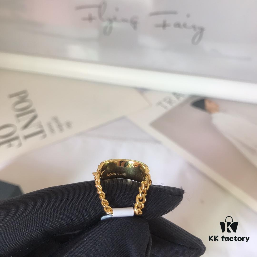 APM Monaco Letter Ring, Unique Fashionable Minimalist Vintage Style, Ideal Gift Choice