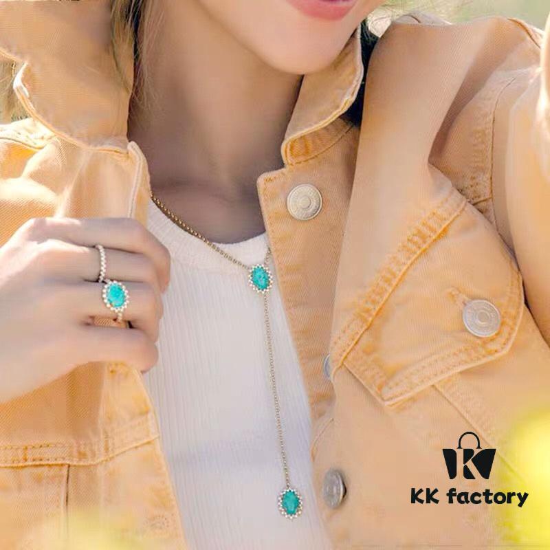 APM Monaco Turquoise Ring, Minimalist and Exquisite Vintage Style, Trendy Jewelry for Women, Perfect Gift Choice