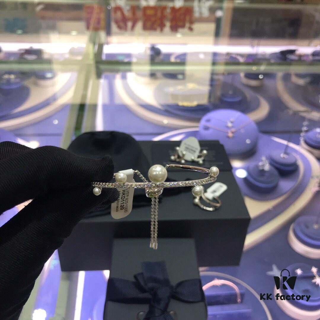 APM Monaco Pearl Bracelet Ring Earrings, Minimalist Design with Indie Aesthetic