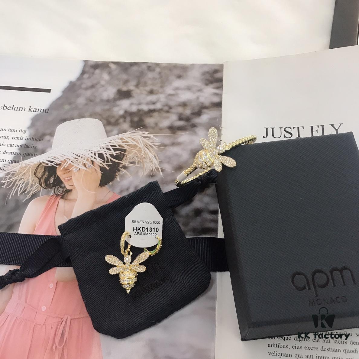 APM Monaco Bee Collection Bracelet 8335110 and Stud Earrings 8355085
