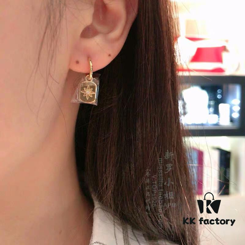 APM Monaco Union Flag Earrings, Stylish and Minimalist Design, Vintage Ins Fashion, Perfect Match for Any Occasion