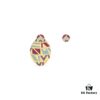 APM Monaco Asymmetrical Multicolor Oval Earrings with Studs, Fashionable Retro Geometric Jewelry for Women