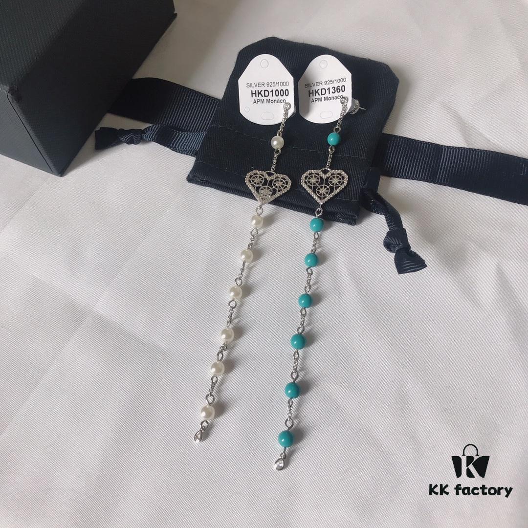 APM Monaco Single Heart Turquoise Earring - Stylish and Trendy Fashion Accessory