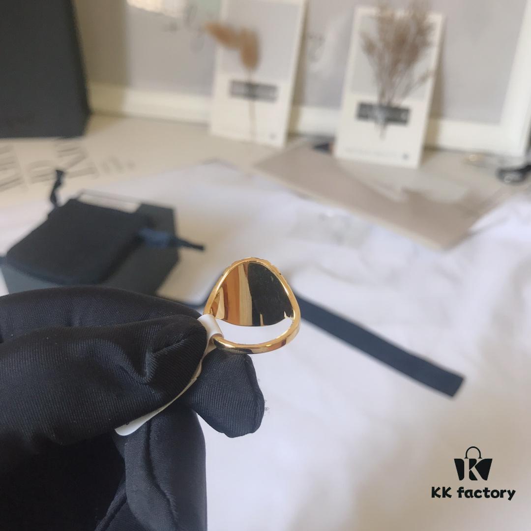 APM Monaco Colorful Tribe Round Statement Ring for Women, Golden Geometric Pattern Decorated Index Finger Ring