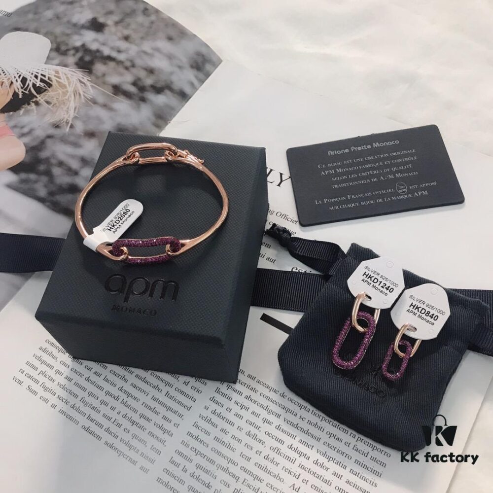 APM Monaco Geometric Love Lock Bracelet Series Fashionable Women's Jewelry