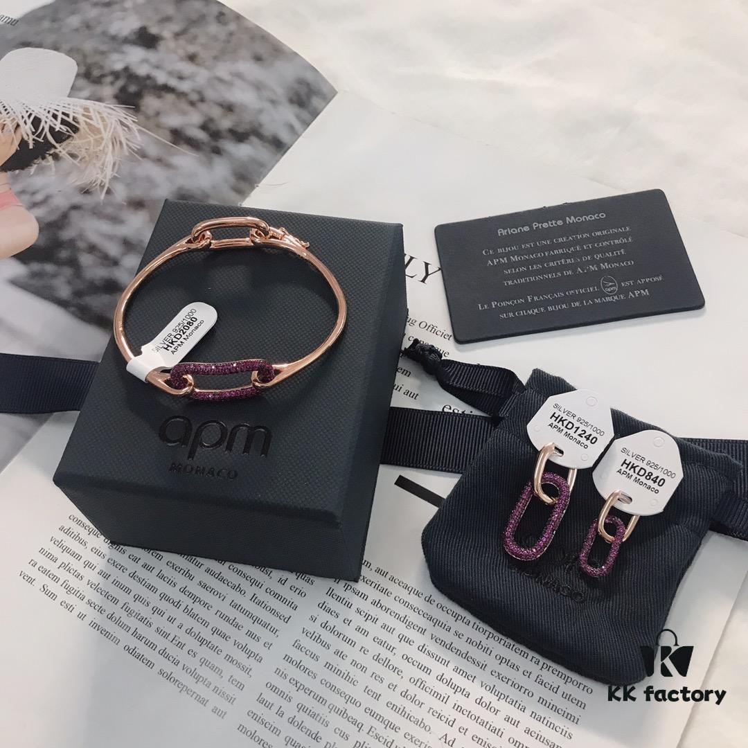 APM Monaco Geometric Love Lock Bracelet Series Fashionable Women's Jewelry