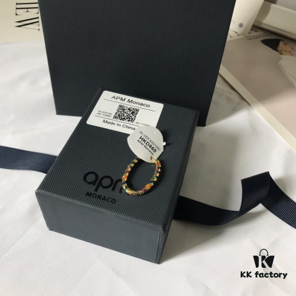 APM Monaco Colorful Tribe Single Earring - Geometric Stylish Fashion Trendy Versatile Design, Ideal Gift Choice