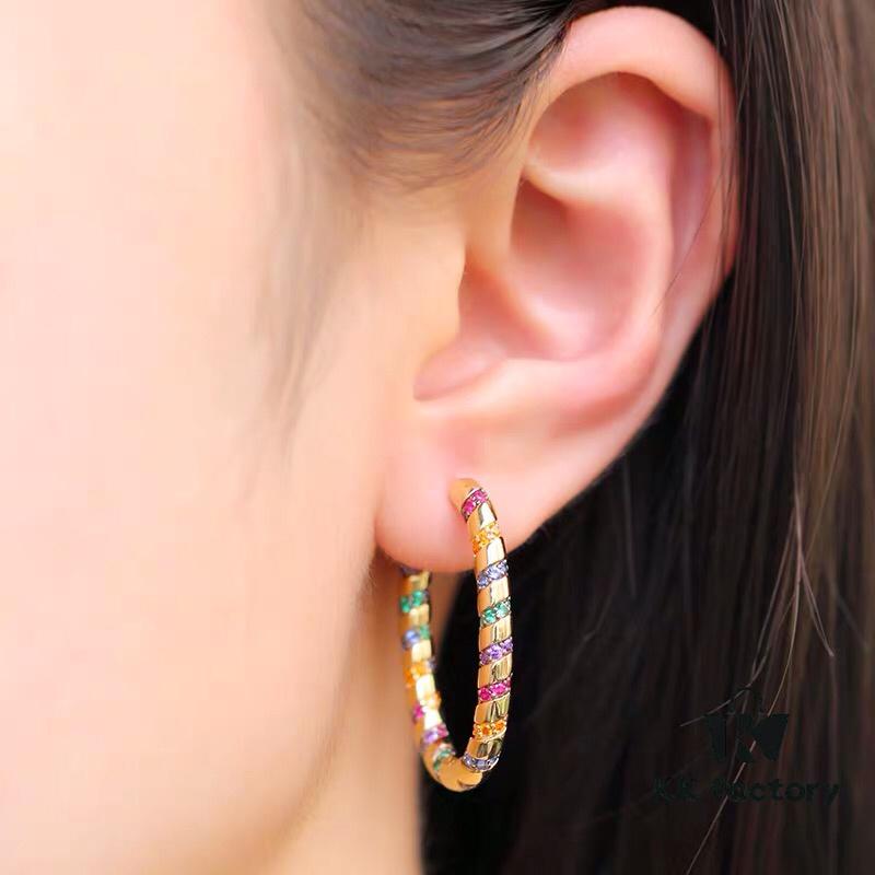 APM Monaco Colorful Tribe Single Earring - Geometric Stylish Fashion Trendy Versatile Design, Ideal Gift Choice