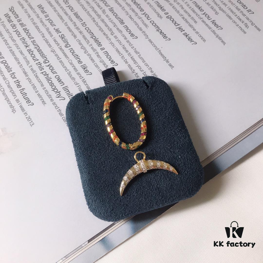 APM Monaco Colorful Tribe Single Earring – Geometric and Stylish, Wear Two Ways