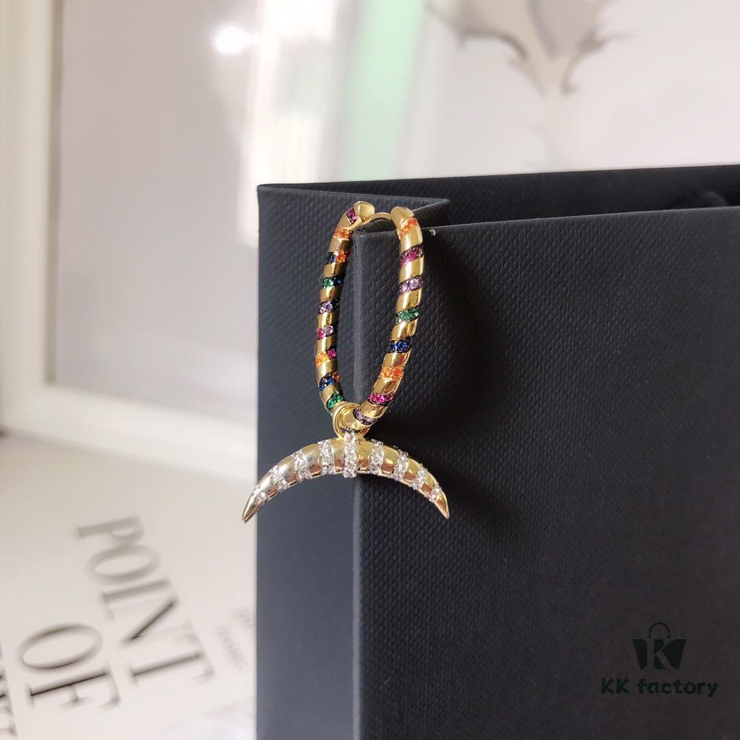 APM Monaco Colorful Tribe Single Earring – Geometric and Stylish, Wear Two Ways