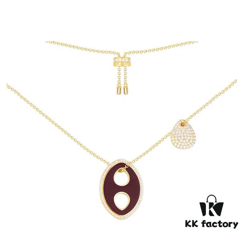 APM Monaco Vintage-Style Enamel Necklace, New Arrival with Unique Design, Perfect Gift for Fall and Winter