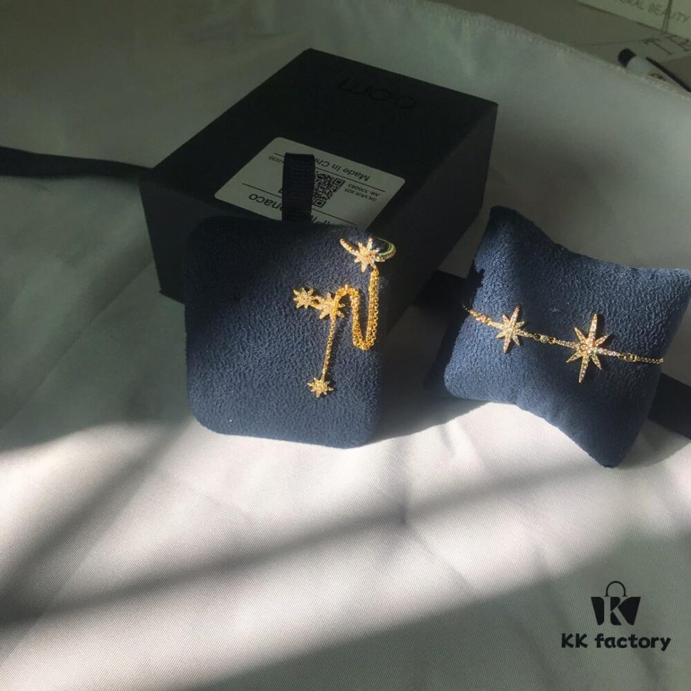 APM Monaco Union Flag Bracelet and Clip-on Earrings