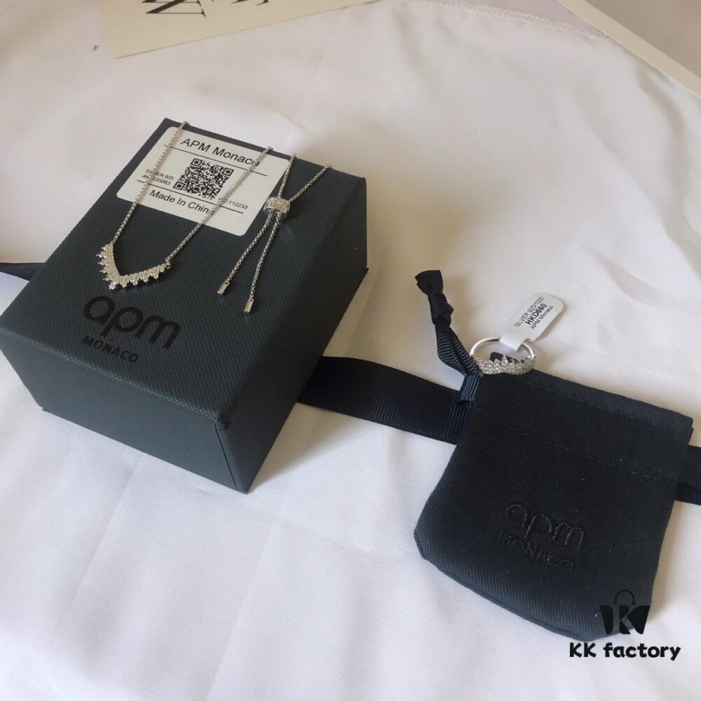 APM Monaco Crown Necklace and Ring Set