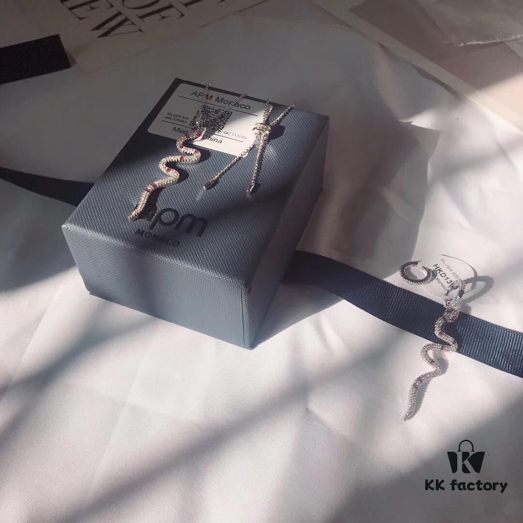 APM Monaco Snake Necklace and Earrings Original Set