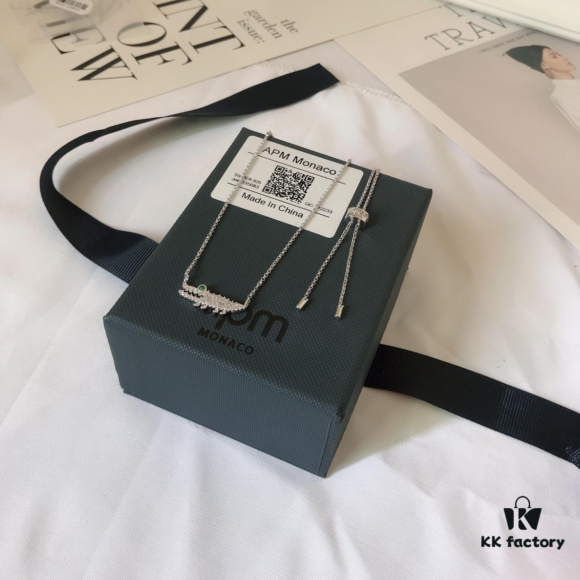 APM Monaco Crocodile Necklace Earrings Bracelet