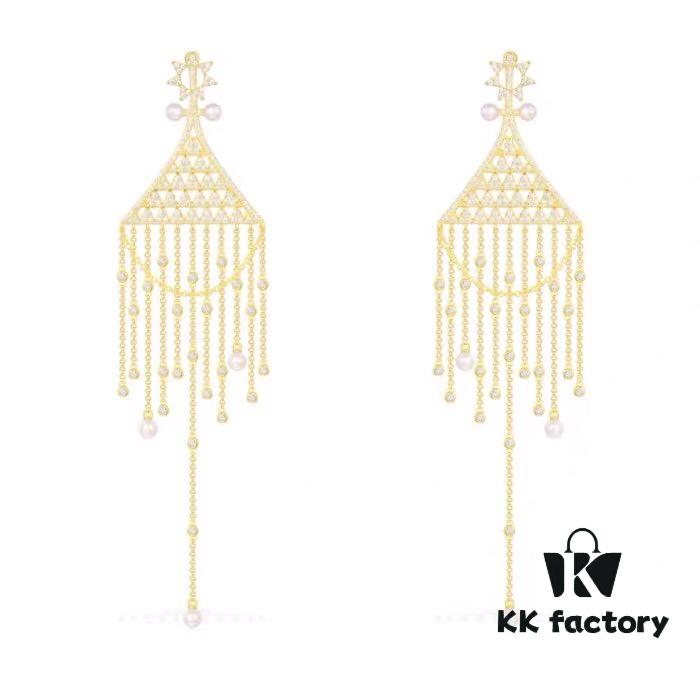 APM Monaco Triangle Tassel Earrings, Stylish and Trendy Women's Jewelry, Perfect Gift Choice