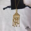 APM Monaco Triangle Tassel Long Necklace, Fashionable and Unique Pendant Chain for Sweaters or Collarbone Style