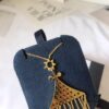 APM Monaco Triangle Tassel Long Necklace, Fashionable and Unique Pendant Chain for Sweaters or Collarbone Style