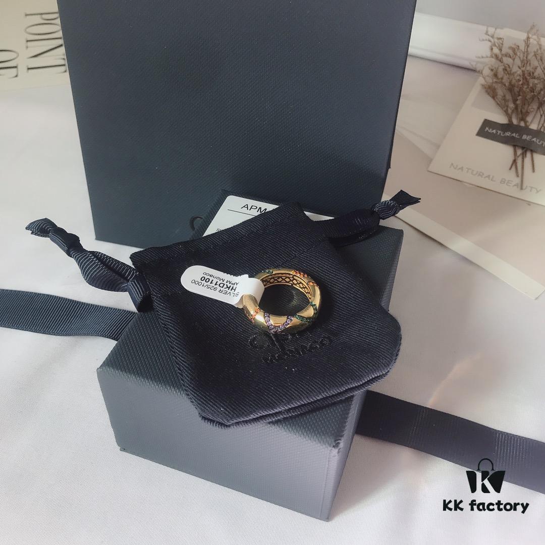 November New Arrival 🌟 APM Monaco Colorful Tribal Large Ring, Gold-Tone Fashion Stylish Statement Index Finger Ring