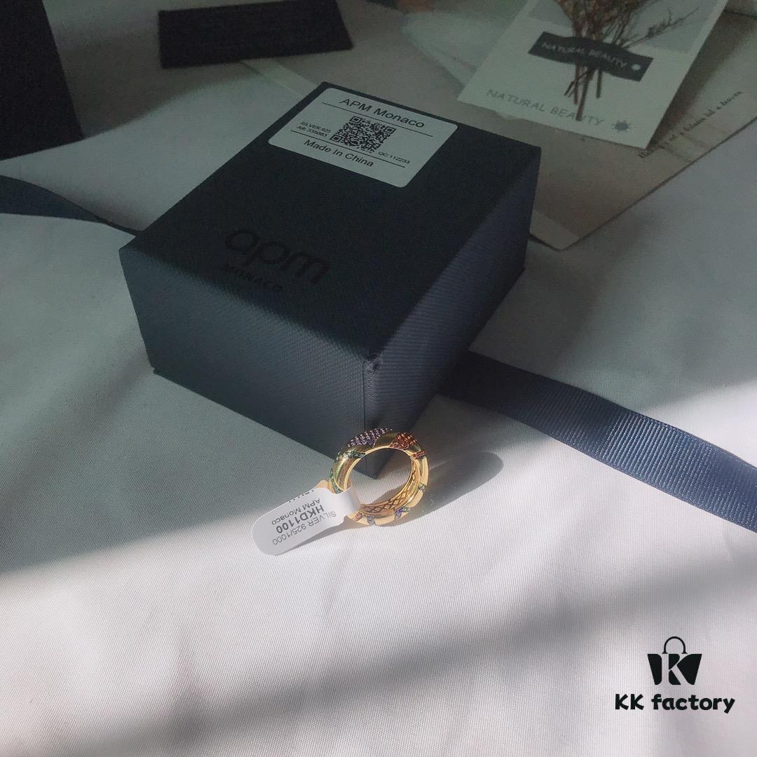 November New Arrival 🌟 APM Monaco Colorful Tribal Large Ring, Gold-Tone Fashion Stylish Statement Index Finger Ring