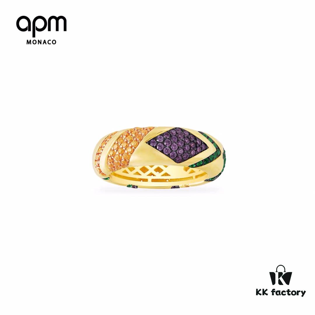 November New Arrival 🌟 APM Monaco Colorful Tribal Large Ring, Gold-Tone Fashion Stylish Statement Index Finger Ring