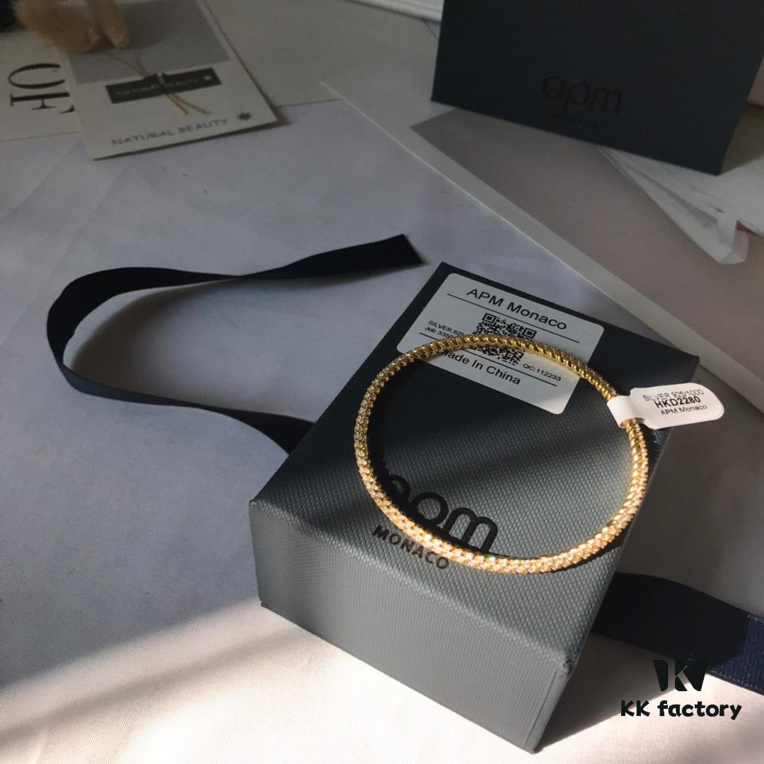 Original New Launch 💗 APM Monaco Twisted Rope Diamond-Paved Bracelet, Stylish and Trendy, Versatile and Fresh Design