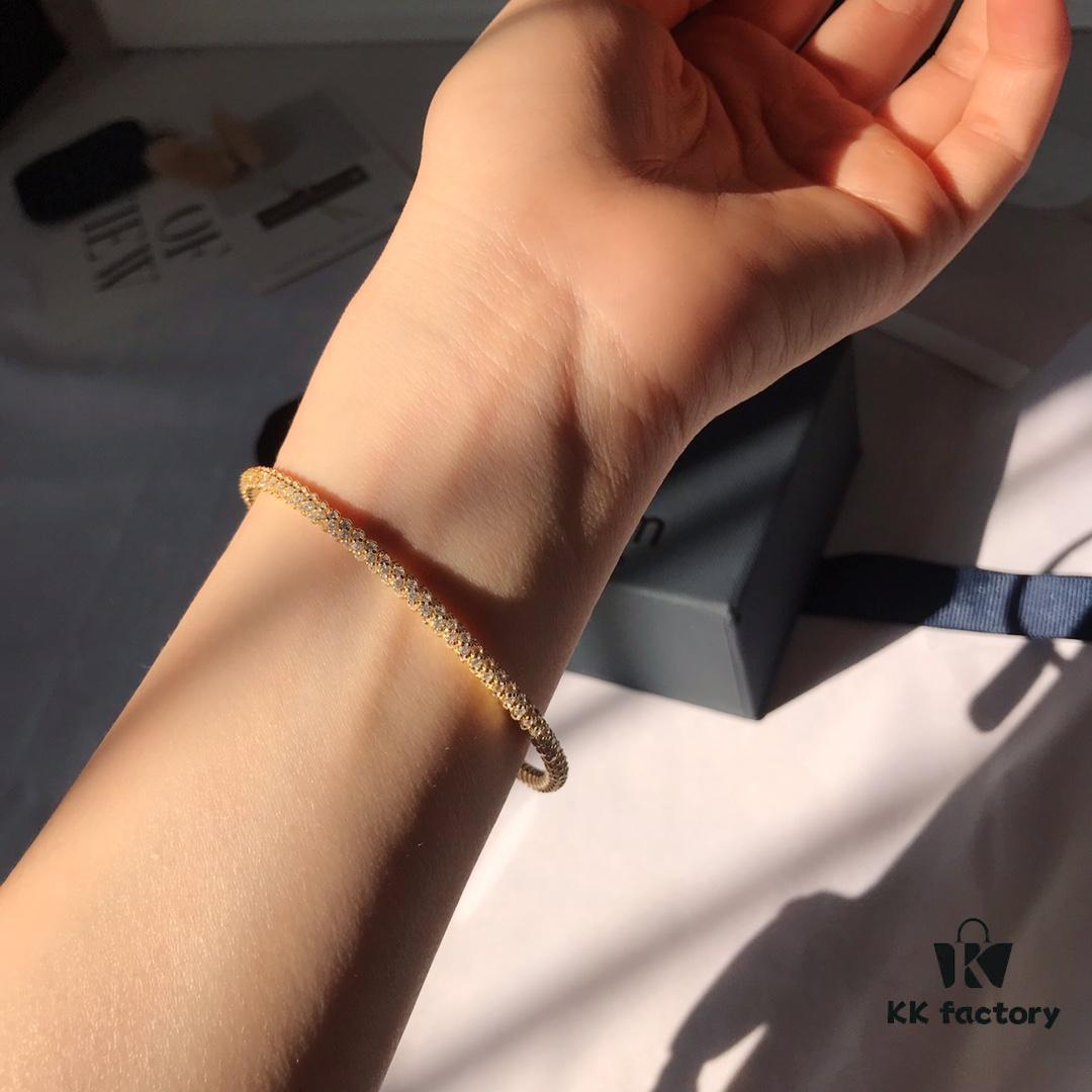 Original New Launch 💗 APM Monaco Twisted Rope Diamond-Paved Bracelet, Stylish and Trendy, Versatile and Fresh Design