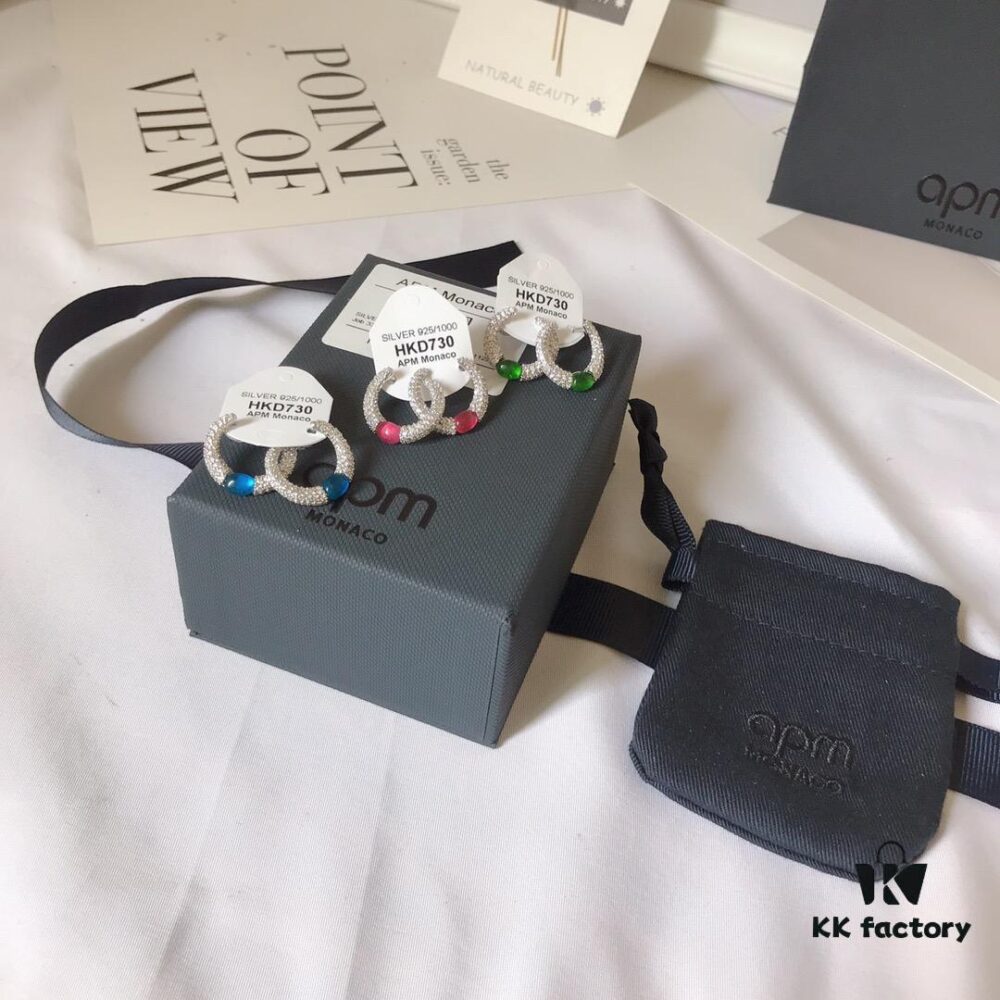 APM Monaco Candy Earrings Studs, Stylish and Minimalist Design, Perfect Gift for Girlfriend or Valentine