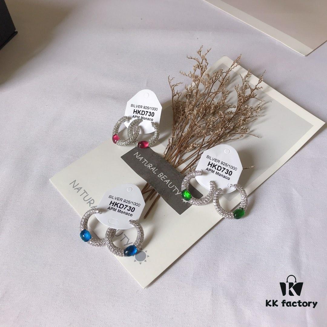 APM Monaco Candy Earrings Studs, Stylish and Minimalist Design, Perfect Gift for Girlfriend or Valentine