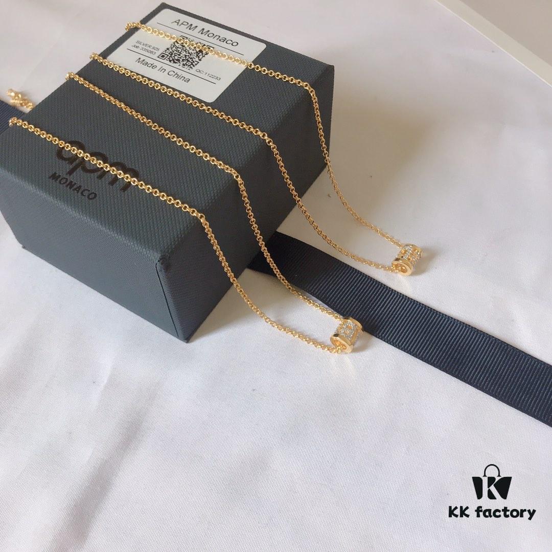 APM Monaco Letter Necklace 'BABY' 'LOVE' Personalized Fashion Minimalist Elegant Style