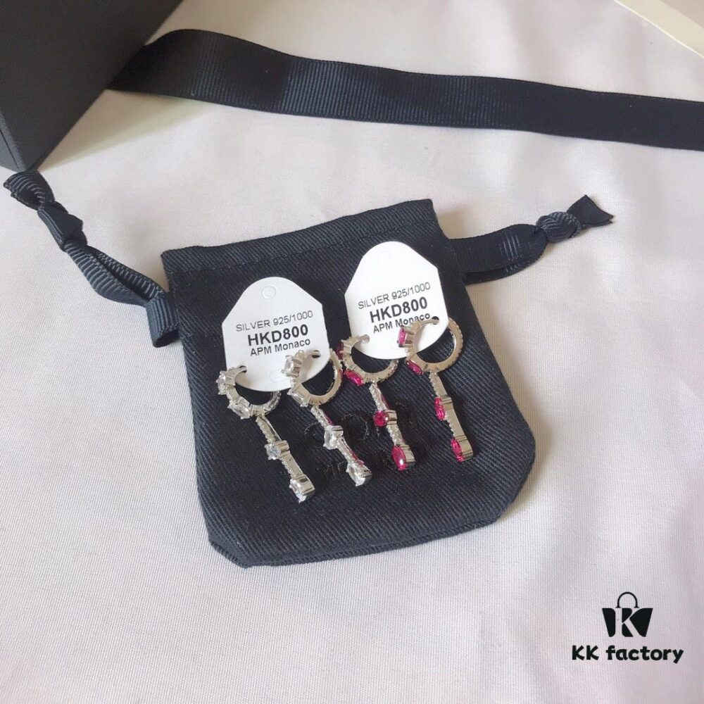 APM MONACO Ruby Long Earrings, New Arrival, Stylish and Elegant Design, Perfect Gift Choice