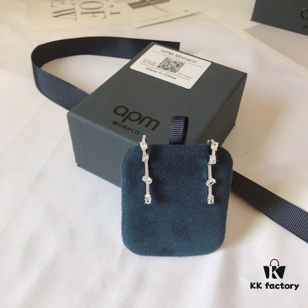 APM MONACO Ruby Long Earrings, New Arrival, Stylish and Elegant Design, Perfect Gift Choice