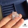Original New Launch 💗 APM Monaco Elegant Trendy Fan-Shaped Ring with Micro-Paved Zirconia Fashion Jewelry for Women Birthday Gift
