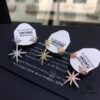APM Monaco Six-Pointed Star Asymmetrical Earrings, Elegant Shooting Star Long Dangle Earrings for Women, Fashionable and Stylish Ear Jewelry