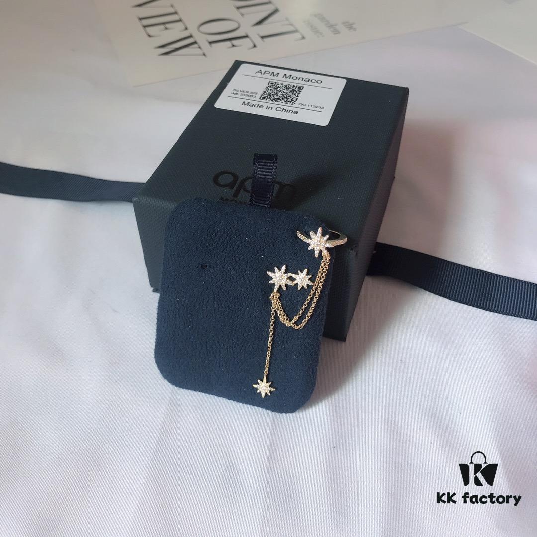 APM Monaco Popular Clip-on Earrings and Bracelet Set, Stylish and Minimalist Design, Perfect Gift for Girlfriend or Loved One