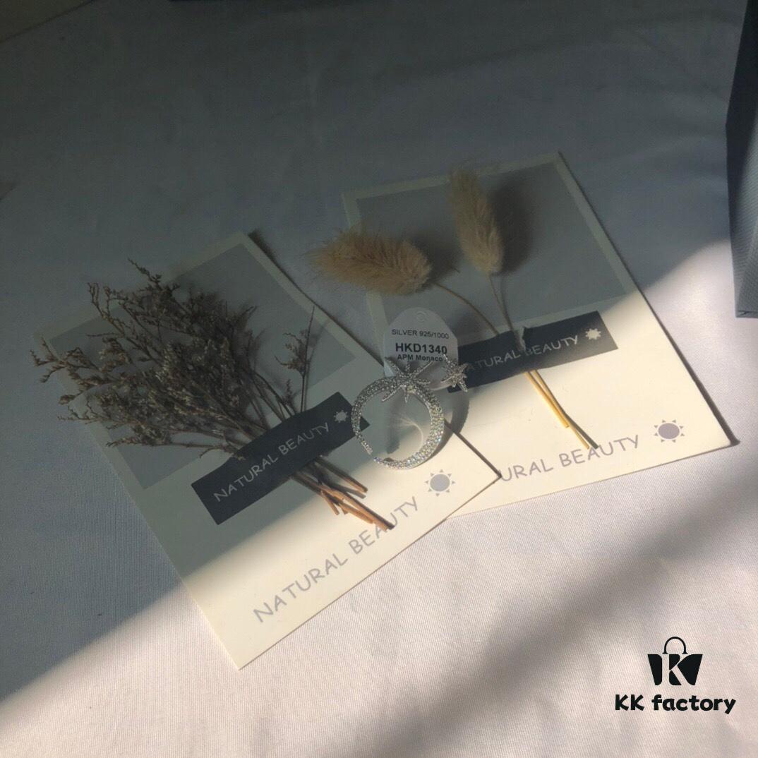 APM Monaco Crescent Moon Asymmetric Stud Earrings, Stylish and Trendy Fashion Statement Piece