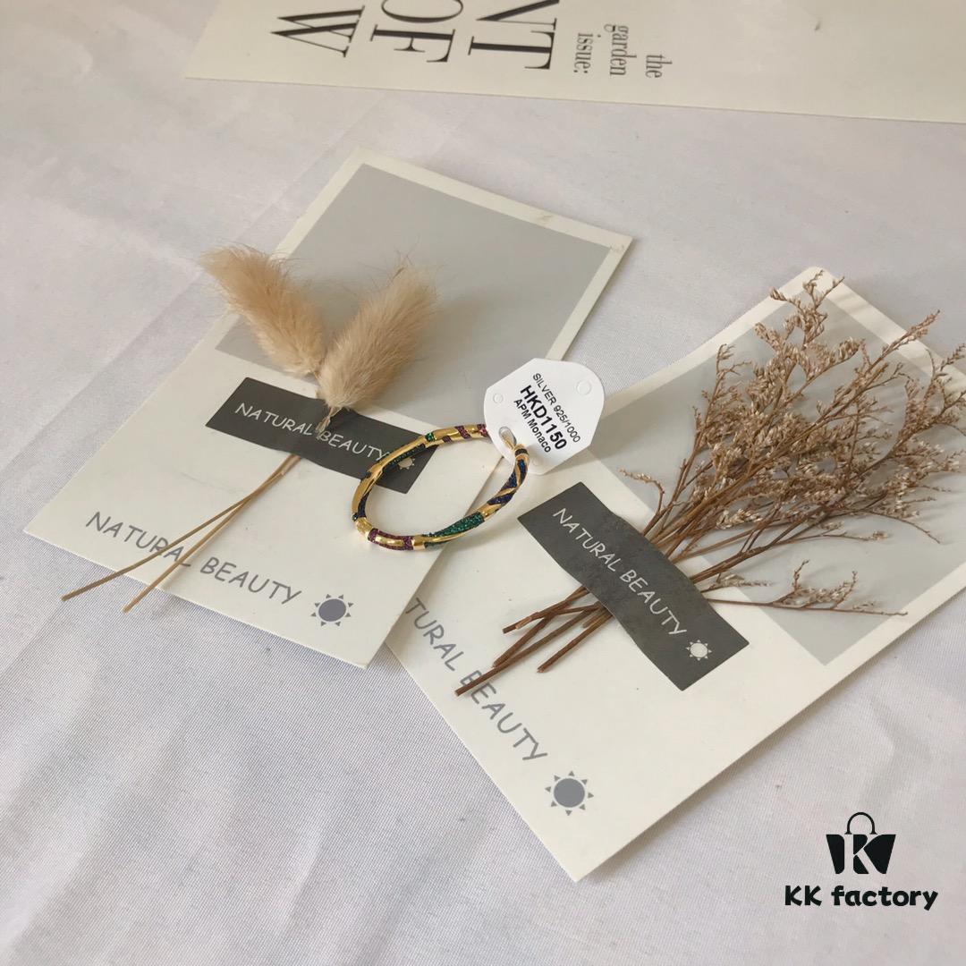 APM Monaco Single Colorful Geometric Earring for Women, Golden Elegant High-End Ear Cuff Jewelry in Silver Tone