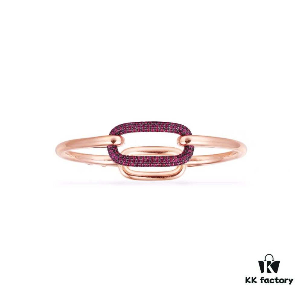 APM Monaco Geometric Love Lock Silver Bracelet, Stylish Women's Fashion Jewelry