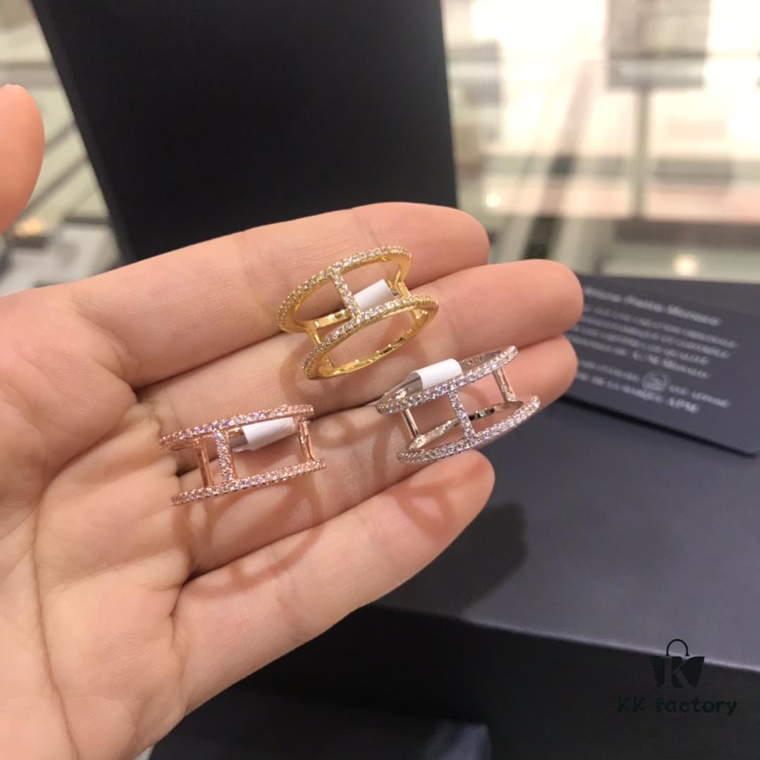 APM Monaco Pink Gold Golden Silver Ring, Couple's Personalized Band Ring, Women's Ring