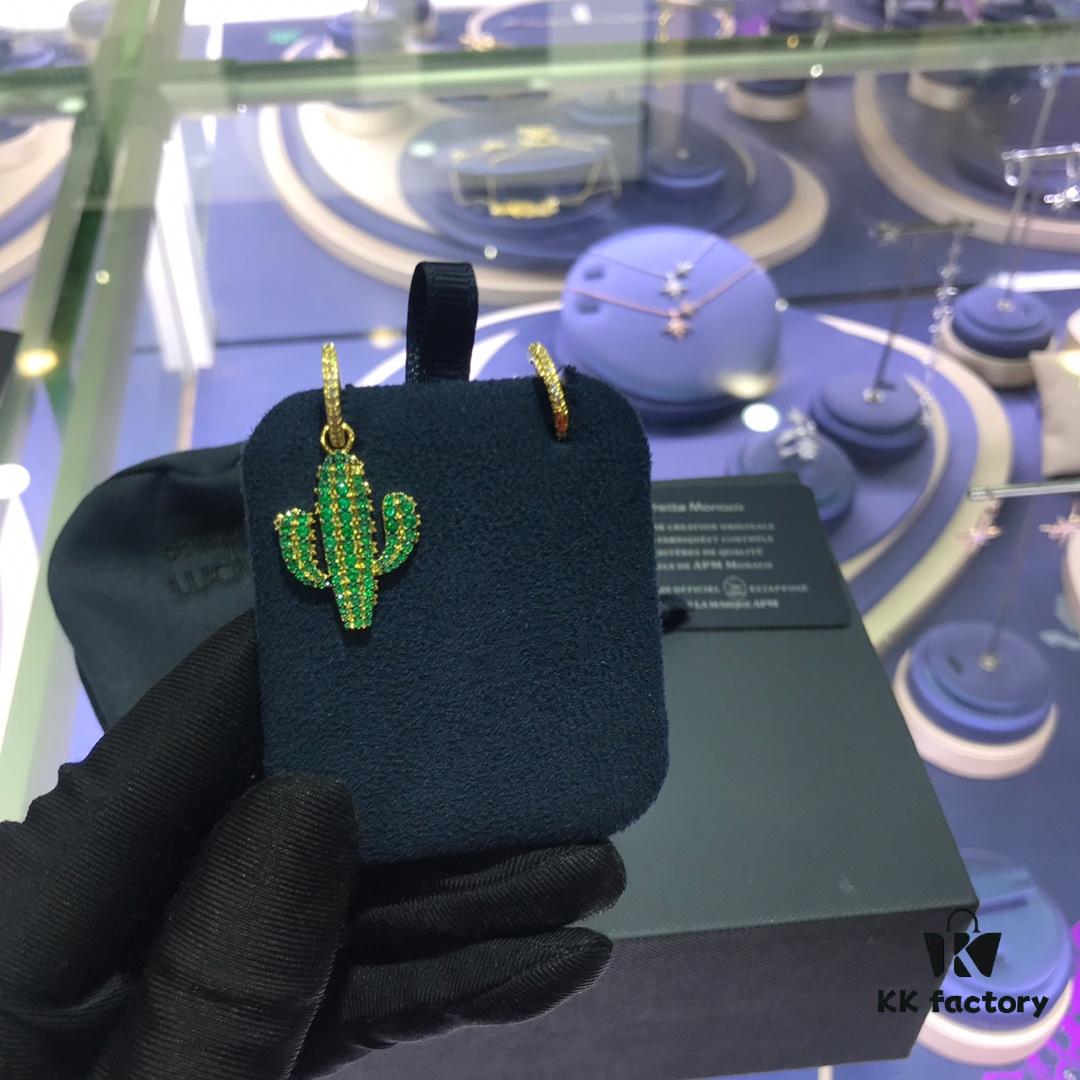 APM Monaco Cactus Earrings and Bracelet, Fashionable and Versatile Style, Perfect Gift for Girlfriend or Lover