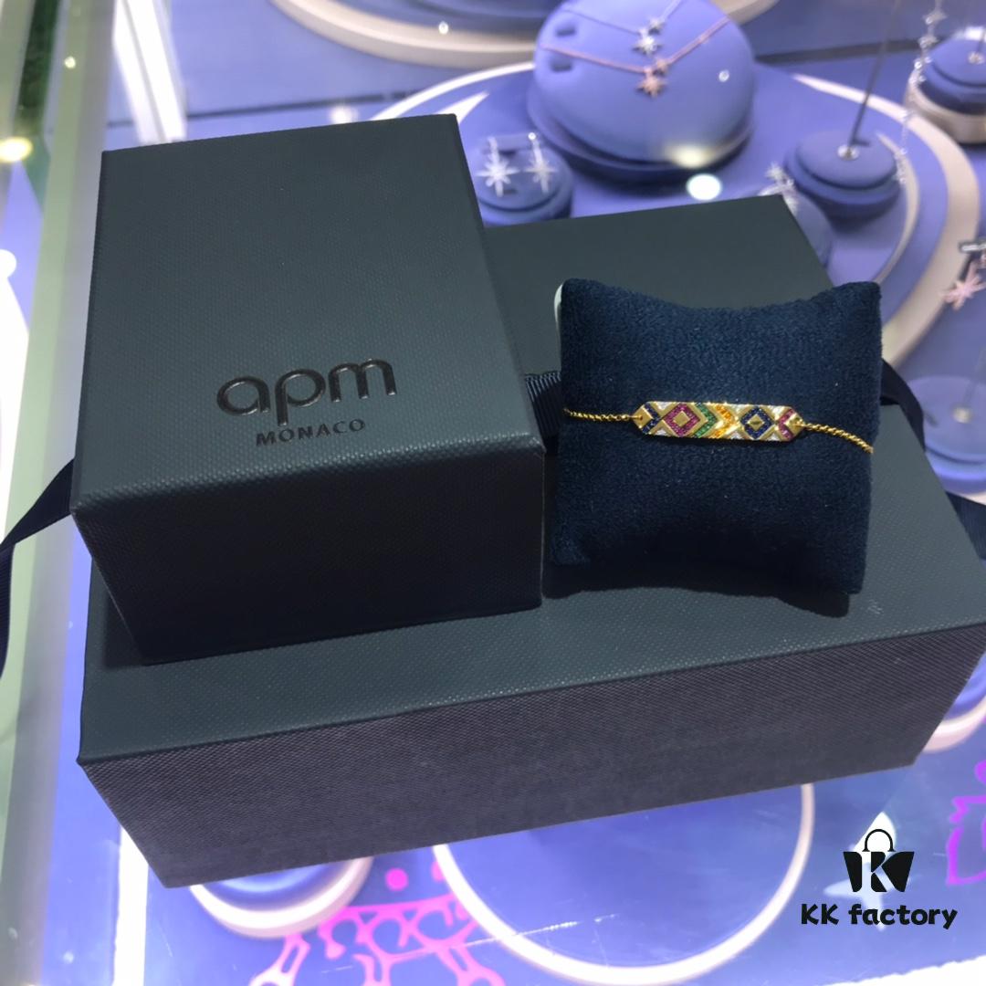 APM Monaco Colorful Striped Bracelet for Women, Geometric Design Elegant Fashion Couple Bangle Jewelry Gift 86646100