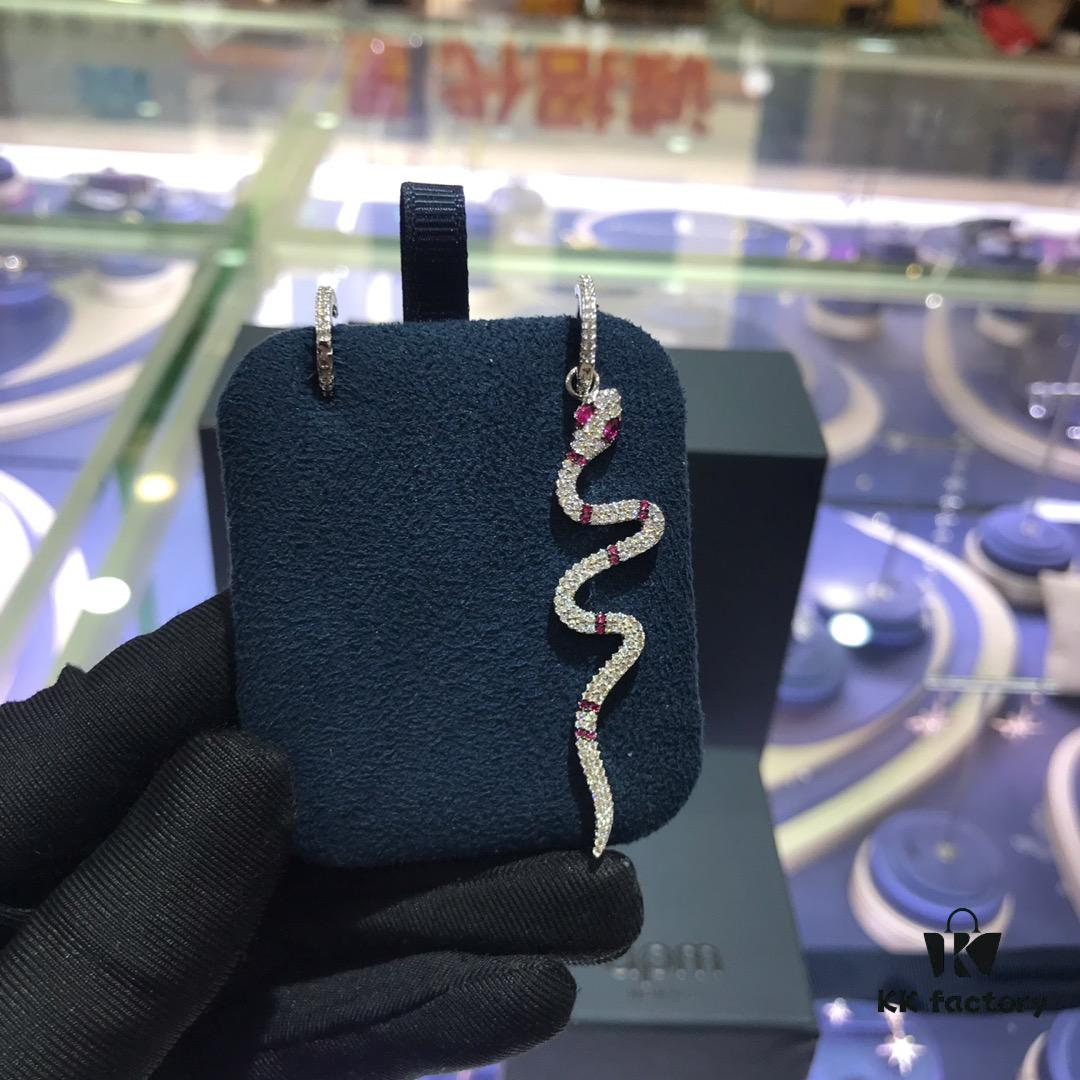 APM Monaco Snake Necklace and Earrings Set, Collar Chain, Sweater Chain, Fashion Trendy Style