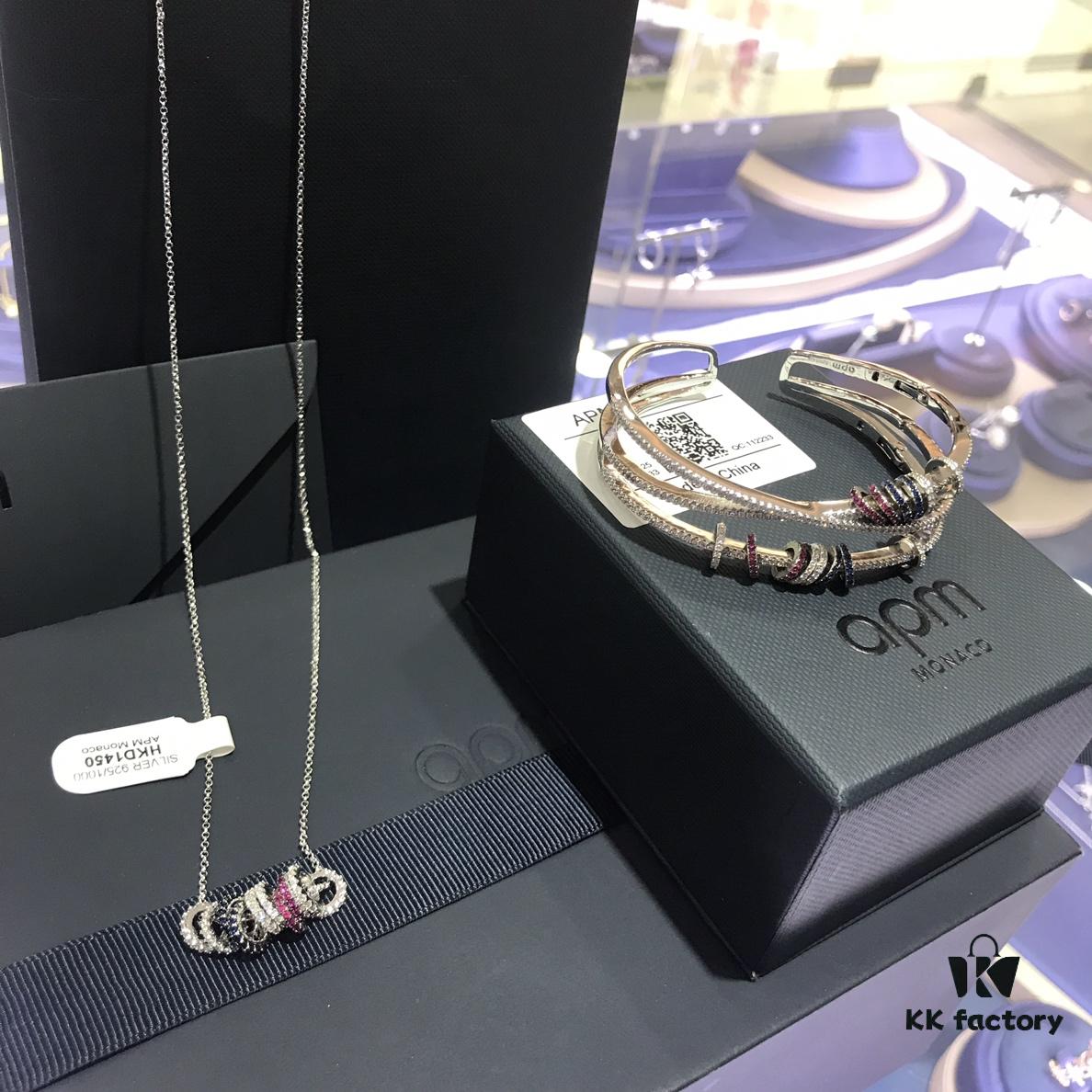 APM Monaco Colored Circle Necklace and Bracelet Collection