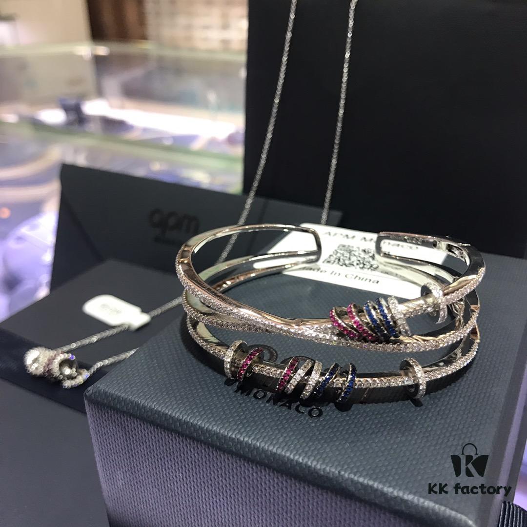 APM Monaco Colored Circle Necklace and Bracelet Collection