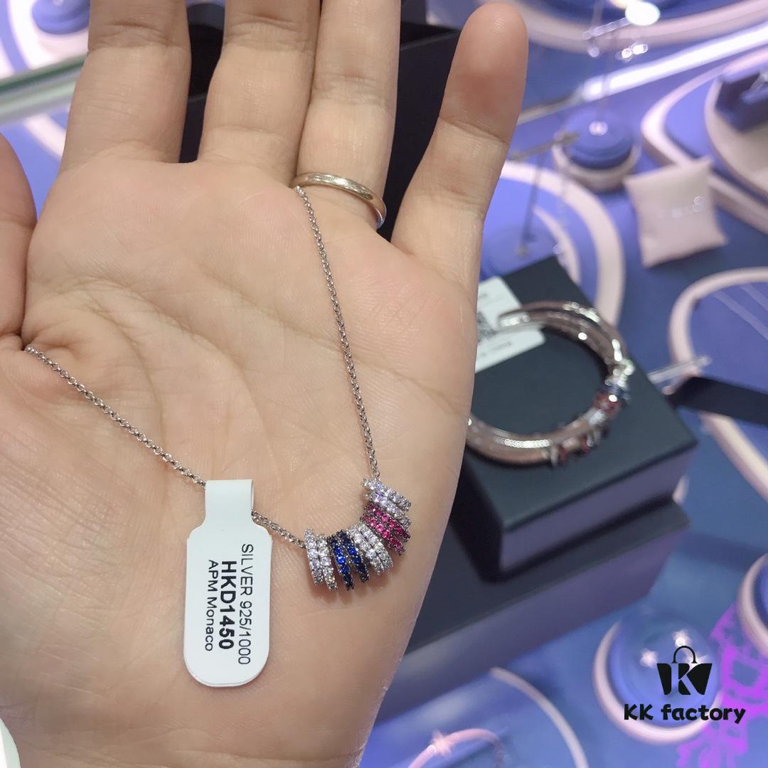 APM Monaco Colored Circle Necklace and Bracelet Collection