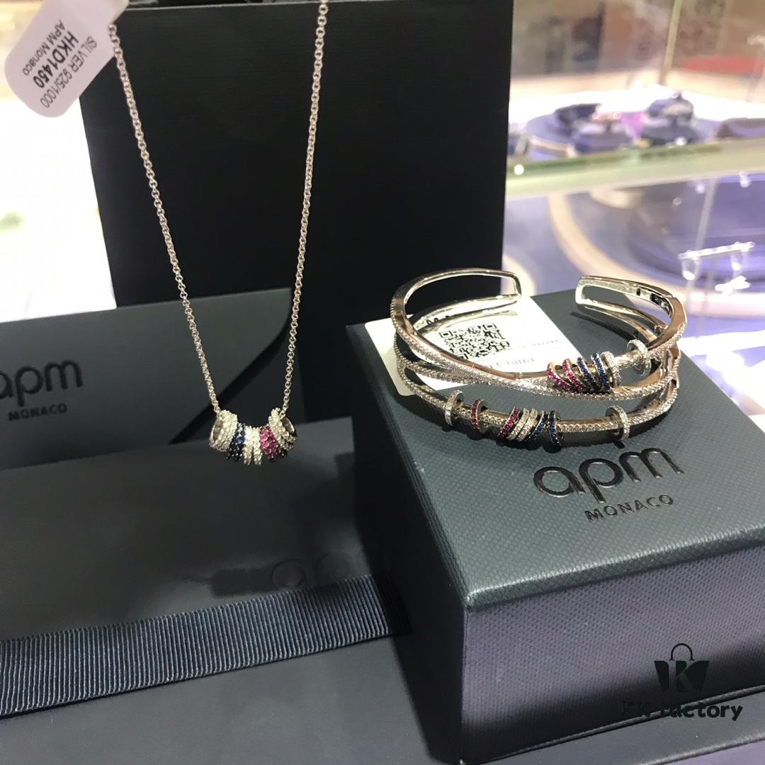 APM Monaco Colored Circle Necklace and Bracelet Collection
